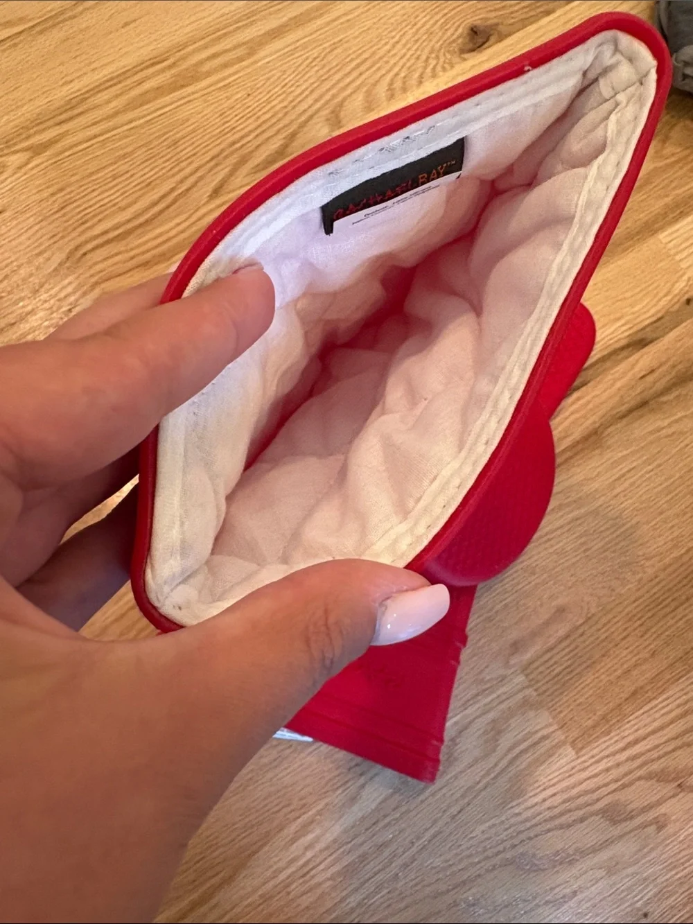 Red Silicone Oven Mitts - Heat Resistant Kitchen Gloves Rachel Ray